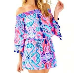 Lilly Pulitzer Joelle Dress Oversize Bunching LG